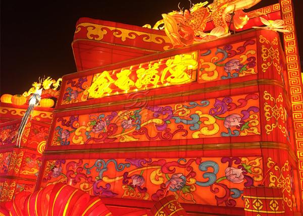 Lanterna elétrica chinesa dada forma animal, lanternas de seda orientais para o festival