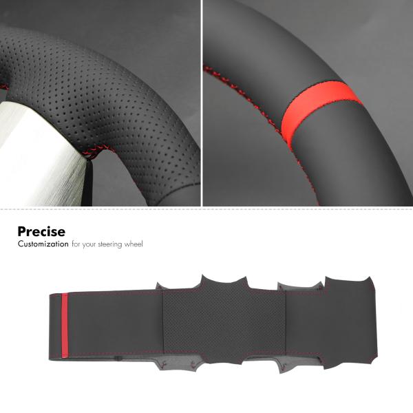 Hand Stitch Leather Steering Wheel Cover for Ford F-150 2009 2010 2011 2012 2013 2014