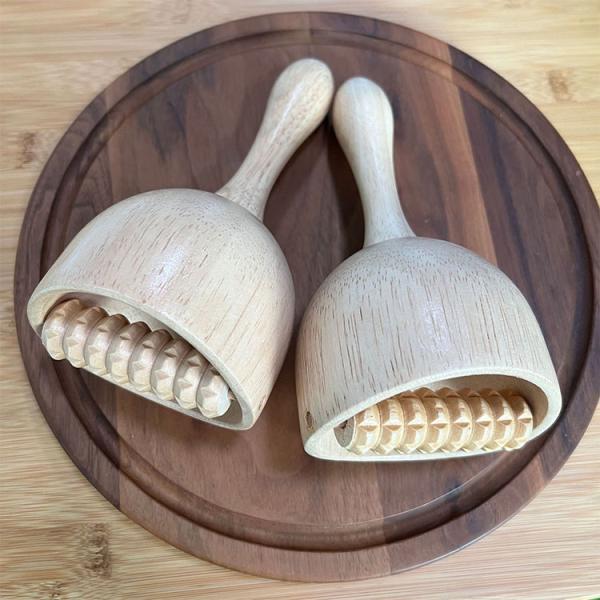 Handheld Wooden Cup Massager for Lymphatic Drainage and Wood Therapy Cupping System