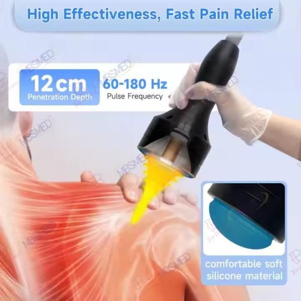 Fisioterapia con Ondas de Choque con Dispositivo ESWT EMS/Ondas de Choque/Tecar/Herramienta Facial/Rodillo 5 en 1 Máquina de Terapia de Fisioterapia
