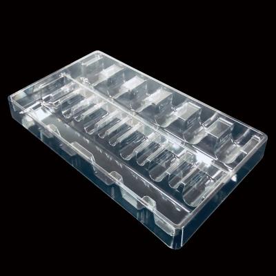 Clear PET Ampoule Holder Tray Secure Packaging for Multiple Vials Customizable