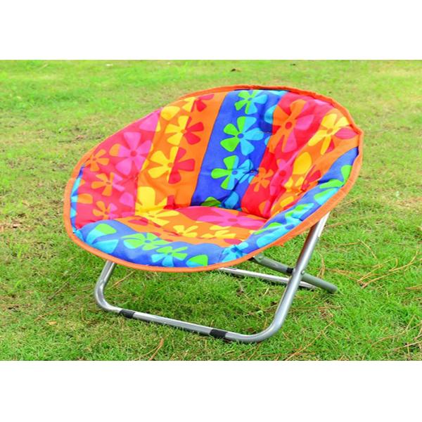 600 X 300D PVC Coated Outdoor Padded Chair Canvas Small Moon Chair Steel Frame