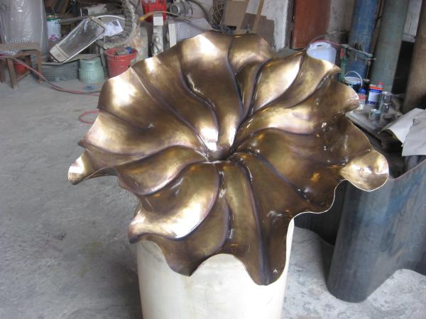 Custom Copper Lotus Sculpture Lotus Flower Metal Sculpture