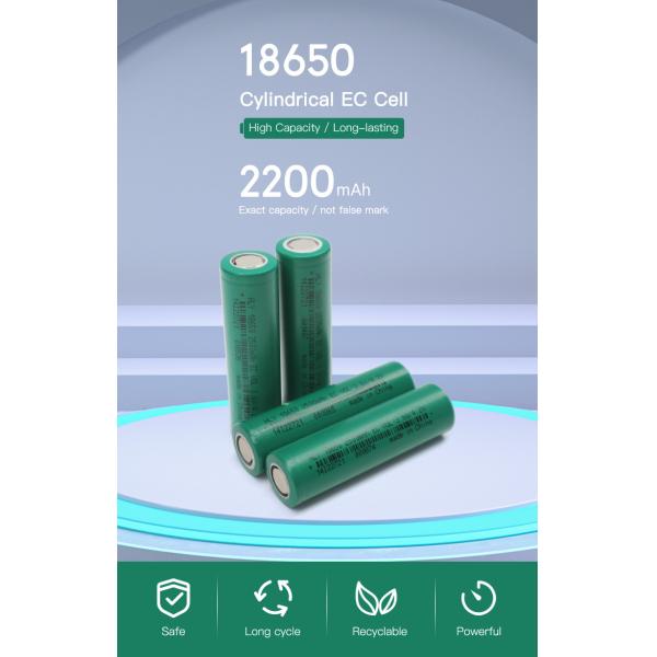 Гальванические элементы 18650 низкоточного лития 2500mAh цилиндрические для яркого электрофонаря