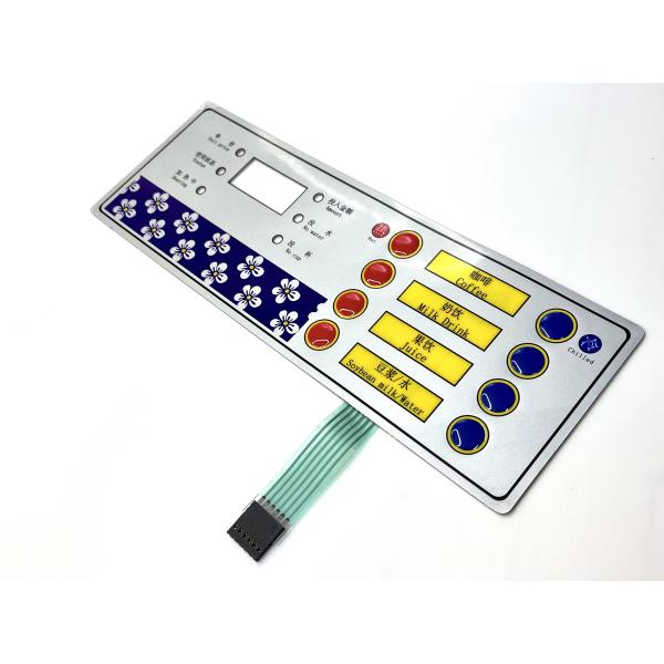 Polycarbonate Glossy Metal Dome Tactile Button Switch With Nicmatic Female Connector