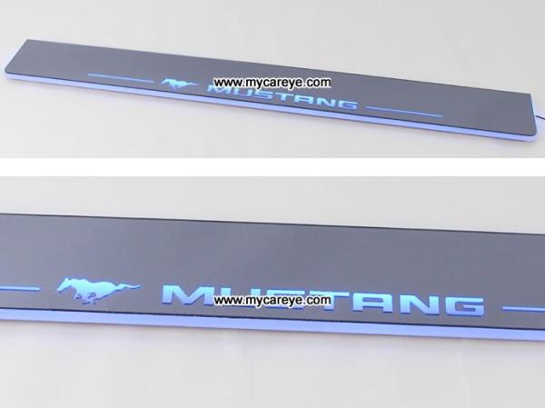 Ford Mustang car moving door floor lights LED door scuff plate light