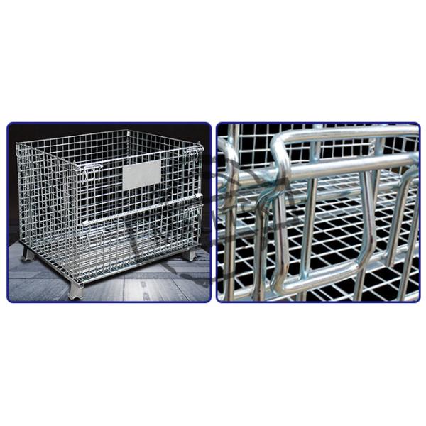 Zinco durável recipientes de armazenamento chapeados da rede de arame com a caixa da malha da segurança da tampa