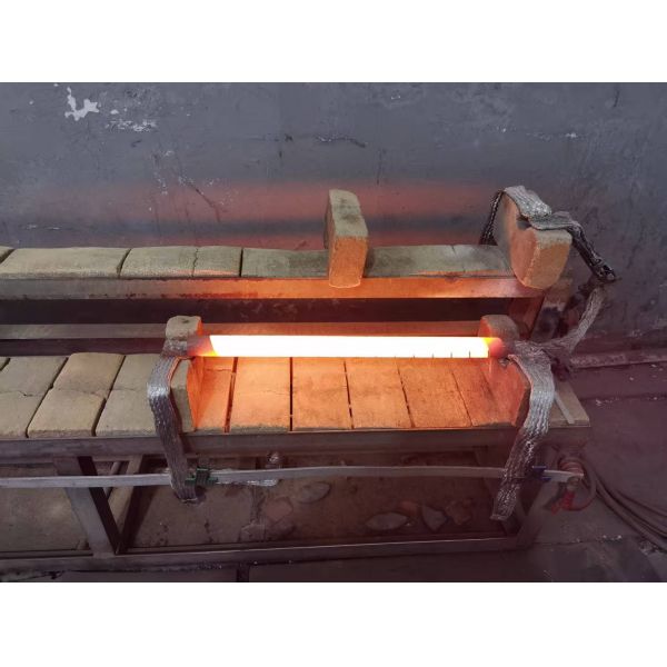 Single-Thread SiC Heating Element –12mm Diameter, 280mm Hot Zone, 120mm Cold End