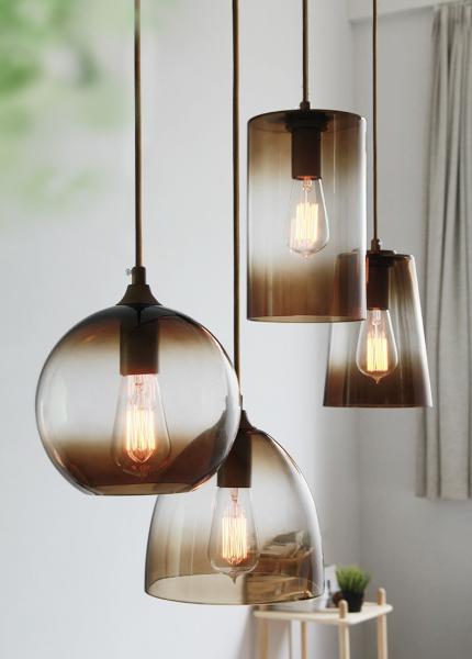 American single head E27 blue glass pendant simple personality Nordic bar light(WH-GP-84)