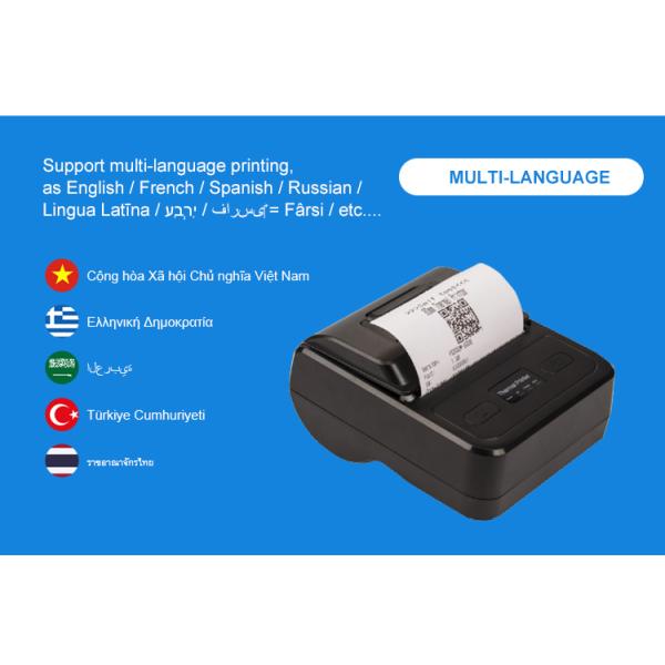 Bill Mini 80x50mm Barcode Portable Pocket Wireless Thermal Receipt Printer