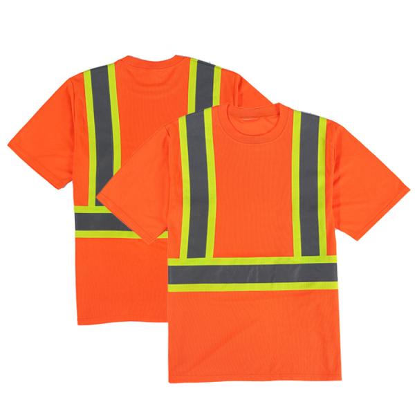 Отражательные Breathable высокие рубашки видимости работают короткие рукави быстро сушат Microfiber вспотели вещество-поглотитель