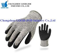 Doubles gants coupés plongés de Sandy Nitrile Palm Coated 4443D de gants anti