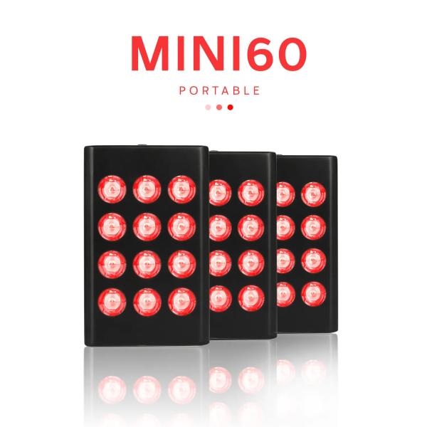 MINI 60 660nm 850nm Red Infrared LED Light Therapy Device Facial Skin Care Anti-Aging