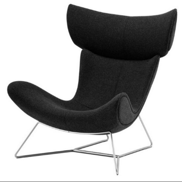 Modern leather imola designer chair easy chair with ottoman living room home furniture leisure single sofa chair