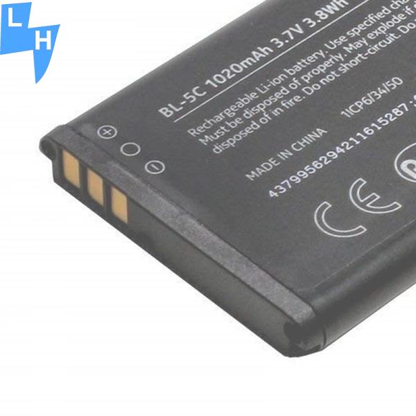 Совместимая батарея для Nokia BL-5C C2-01 1020mAh 2700 2610 3100 3120 3650 5130 6030