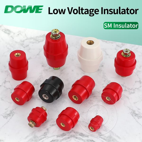Low Voltage Busbar Insulator SM35 High Strength Insulation Steel Insert Brass Insert Electrical Isolator