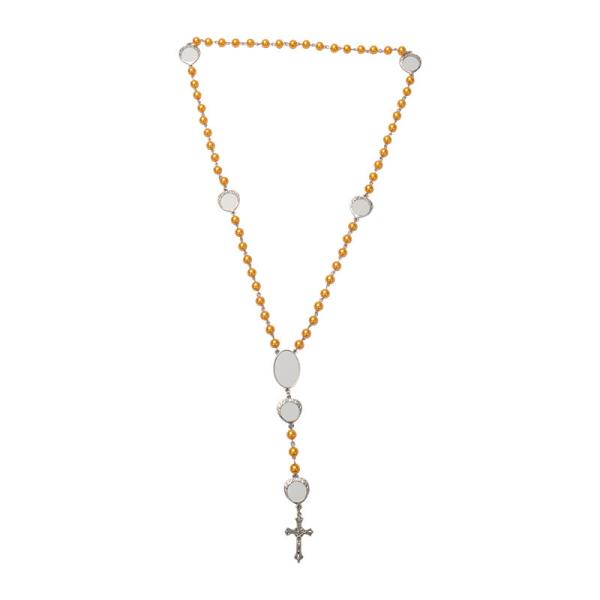 Custom Rosary Necklace Jewellery Blanks Sublimation Blank Rosary Beads Necklace