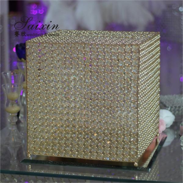 20 футов акриловый свадебный фон Декоративные центры Красивое событие Золотое зеркало Пластиковые коробки денег