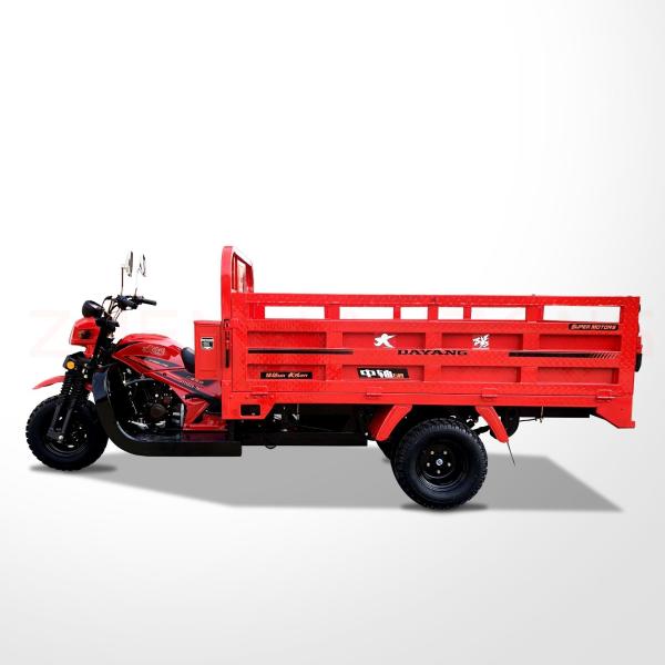 DAYANG 300cc Motociclo Triciclo 5 3 Retrovisores traseiros Folhas de Primavera Corpo Aberto Tipo Cargo Vermelho Adultos