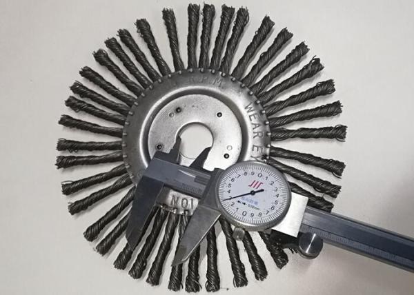 7 inch Fast Cleaning Rust Twisted Wire Brush /  Steel Wire Wheel Brush Twisted