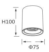 SR307NML 10W20W30W60W series IP65 waterproof surface mounted downlight spotlight Hotel reception room IP65 downlight