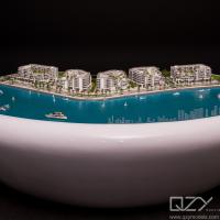 DAR GLOBAL Mini Modèles d'architecture Conception de bâtiments en blocs 1:250 Qatar Les Vagues