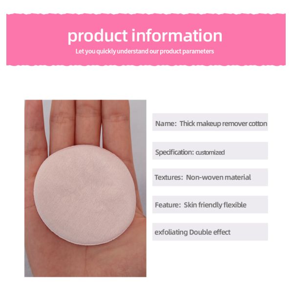 OEM Premium Organic Disposable Facial Cosmetic Pure Cotton Pads Makeup Remover Pad Black Cotton Pad