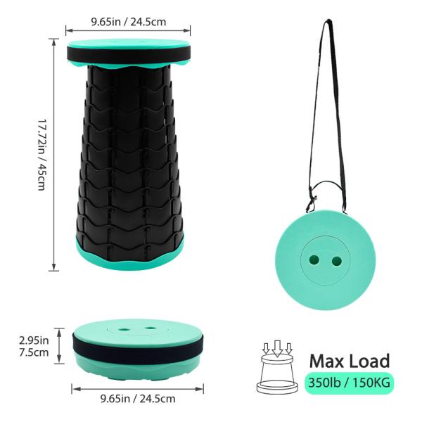 9.65x2.36inch Retractable PP 2.16lb Outdoor Camping Chair