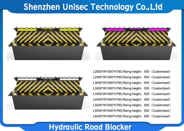 Full Automatic Traffic Hydraulic Road Blocker , Vehicle Road Security Barriers