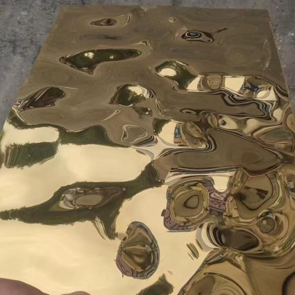 Polishing Finish Stamped Embossed Water Ripple Metal Sheet Plates Wave