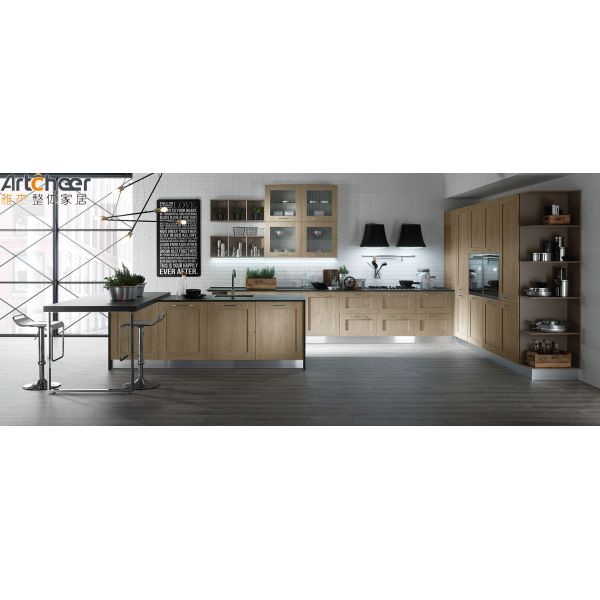 Wooden Shaker Door Kitchen Cabinet with Half Bullnose Eco-Friendly Design and 5 Year Warranty