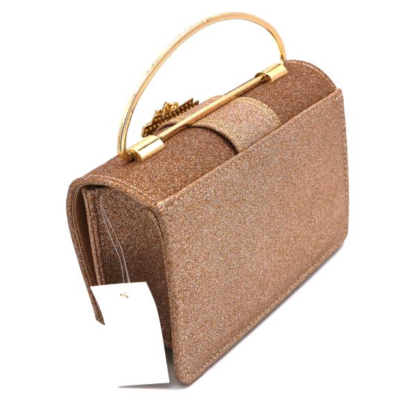 Inlaid Diamond Artificial Leather Handbags , Women Evening Clutch 19×12×5cm