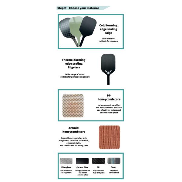 5-80 Age Group Custom Thermoformed Carbon Fiber Pickleball Paddle with USAPA Approval