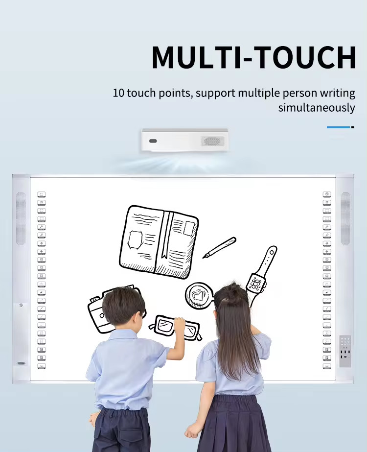 Цифровая электронная учебная машина Доска для пальцев Smart Touch Интерактивная доска с HD проектором для школы