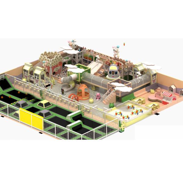 attractive eco-friendly indoor playground trampoline park for kids