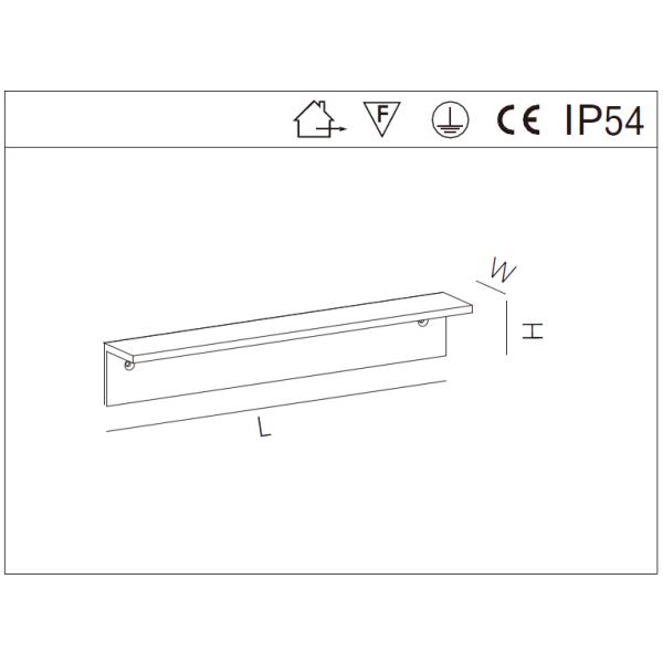 IP54 Vanity 4.2W Aluminium AC 220-240V Lamp Waterproof Bathroom LED Liner Wall Light 300mm 3000K