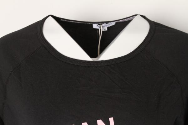 Black Elastic Ladies Casual Sweatshirts 95% cotton Long Sleeve Pullover Shirts