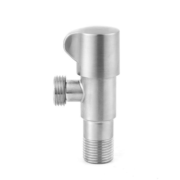 Brushed 201 SS Angle Valve 195g For Washroom Lavatory 10*5.5*3.5
