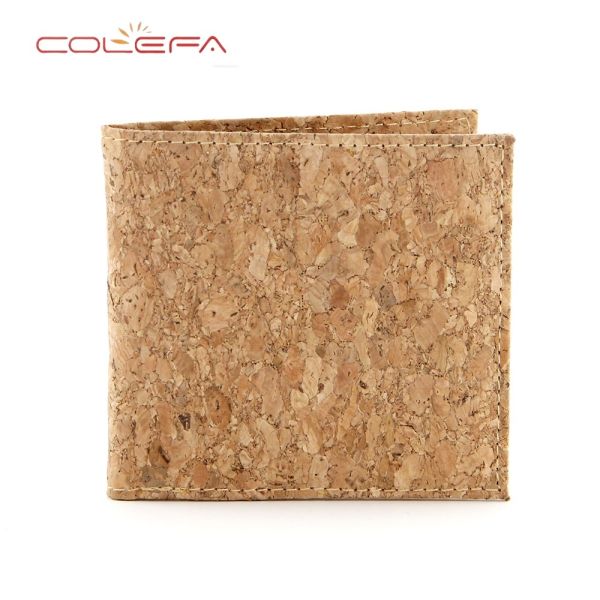 Retro Women's Long-Style Zippered Wallet Phone Case with Printing Bestseller Eco-Friendly Cork Bark Wallet Travel Souvenir