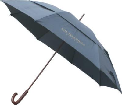 Windproof Outdoor Promotional Umbrella Curved handle For Hotel Guestroom
