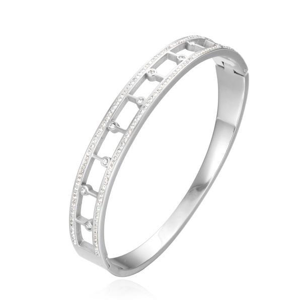 14k Gold Stainless Steel Rhinestone Crown Bracelet OEM ODM