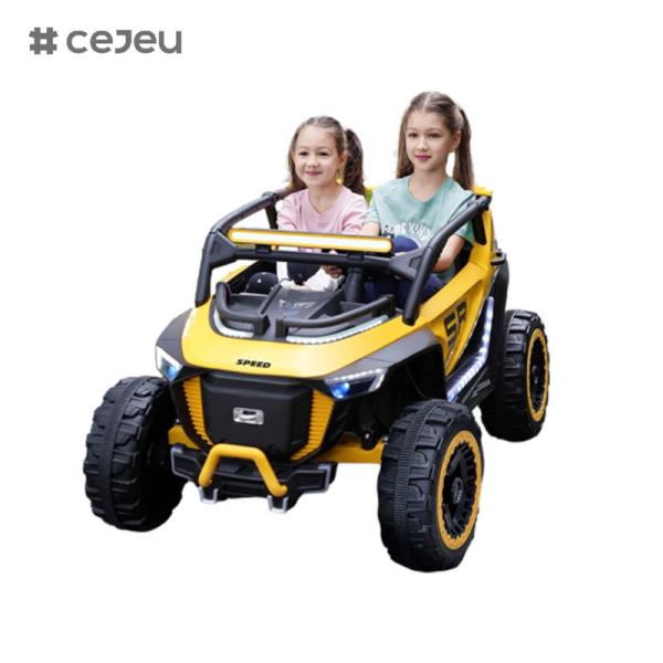 CJ-8809 Seater Kids Ride on UTV Car, with12V7AH*1 4x390 Motor,2.4G RC,Leather seat,music,LED,Bluetooth,USB