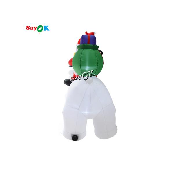 6 Feet Xmas Inflatable Holiday Decorations Yard Lawn Blow Up Santa Claus Rides Polar Bear