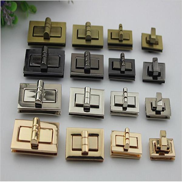 Good price zinc alloy multi-color leather handbags fittings metal turn lock