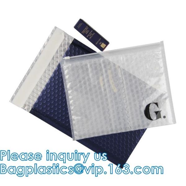 Re-close Lipstick Mascara Travel Packaging, Bubble Padded Zipper Bag, Cushioned Postal Bags With Zipper