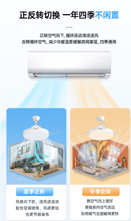 Gold Accented Intelligent Ceiling Fan with LED Lights and Voice Control