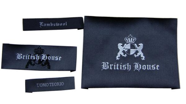 Washable Clothing Woven Labels Custom-made 50D polyester yarn wiht personized logo