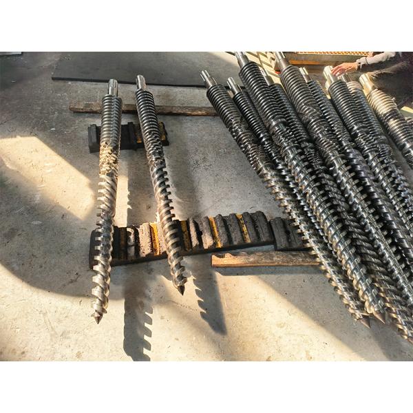 Conical Twin Screw and Barrel with Surface Hardness HV900-1000 Nitriding Depth 0.5-0.8mm and Barrel Hardness HRC 58-62