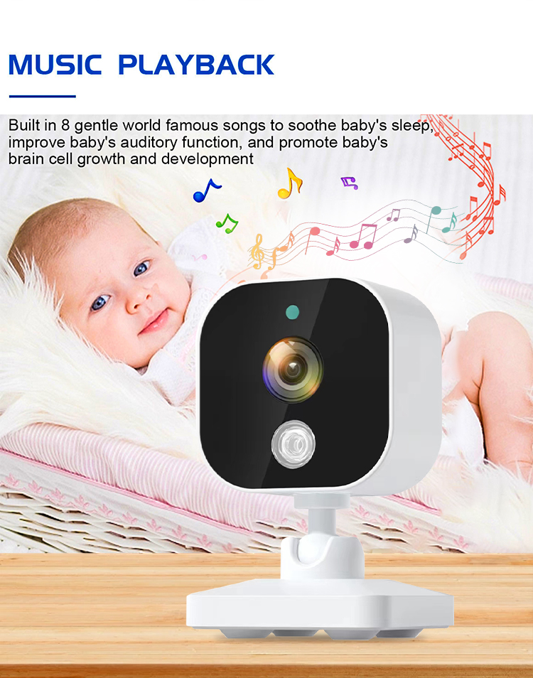 Smart Baby Pet Monitor Surveillance Camera 3.5 Inch LCD Screen 2.4G Wireless Transmission Real Time Monitoring Two-Way Audio