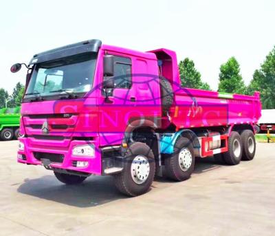 Hydraulic 50 - 60 Ton Dump Truck , HOWO 8x4 Strengthened Quad Axle Dump Truck